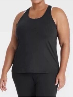 All In Motion Women’s Racerback Athletic Gym Tank Top Black Size 4X